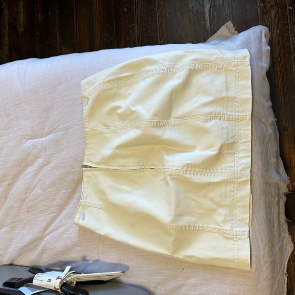 White Leather skirt - free people - Picture 4 of 6